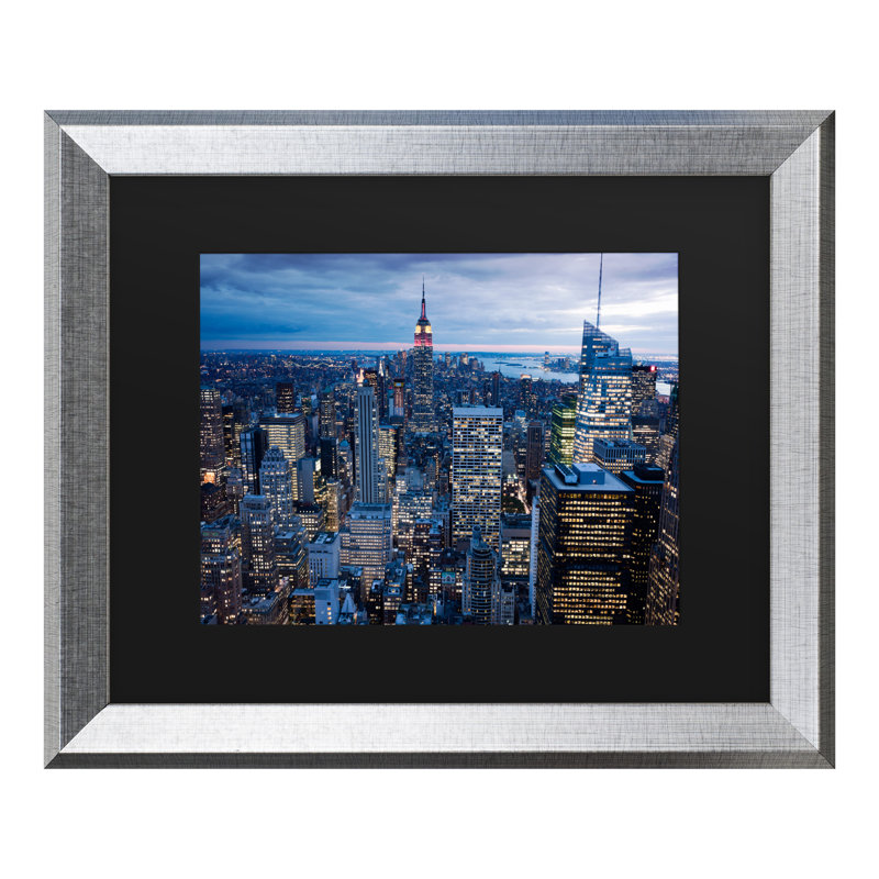 Ebern Designs New York City Ny Framed Acrylic Painting Print On Canvas Wayfair