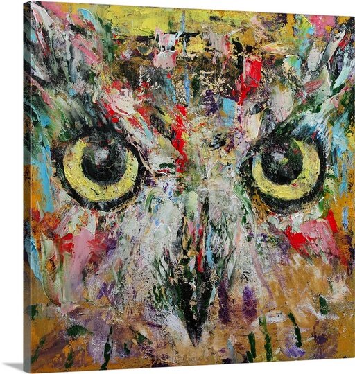 Owl Wall Decorations - 'Mystic Owl' by Michael Creese Painting