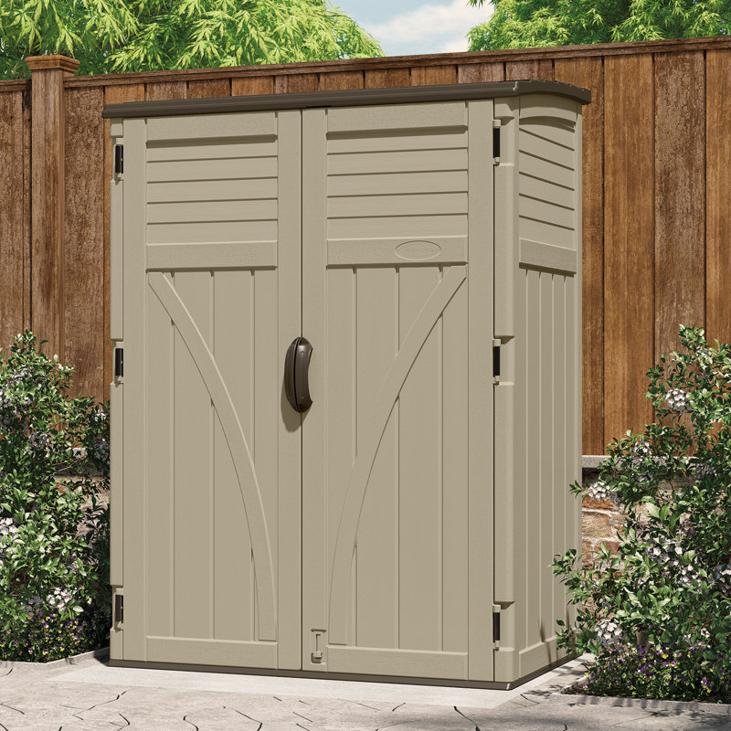 Suncast Outdoor 4 Ft W X 2 Ft D Plastic Vertical Tool Shed