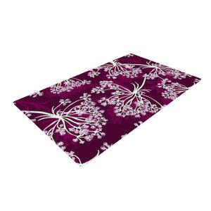 Suzie Tremel Squiggly Floral Pink/White Area Rug