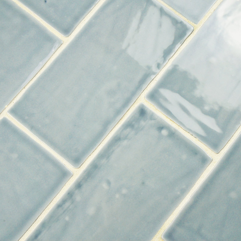 Tivoli 3 X 6 Ceramic Subway Tile In Aqua Blue Allmodern Tivoli 3 X 6 Ceramic Subway Tile In Aqua Blue