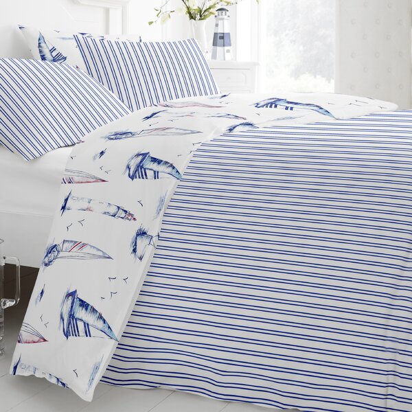 King Duvet Cover Set Summer Seaside Beach Huts Duvets Duvet