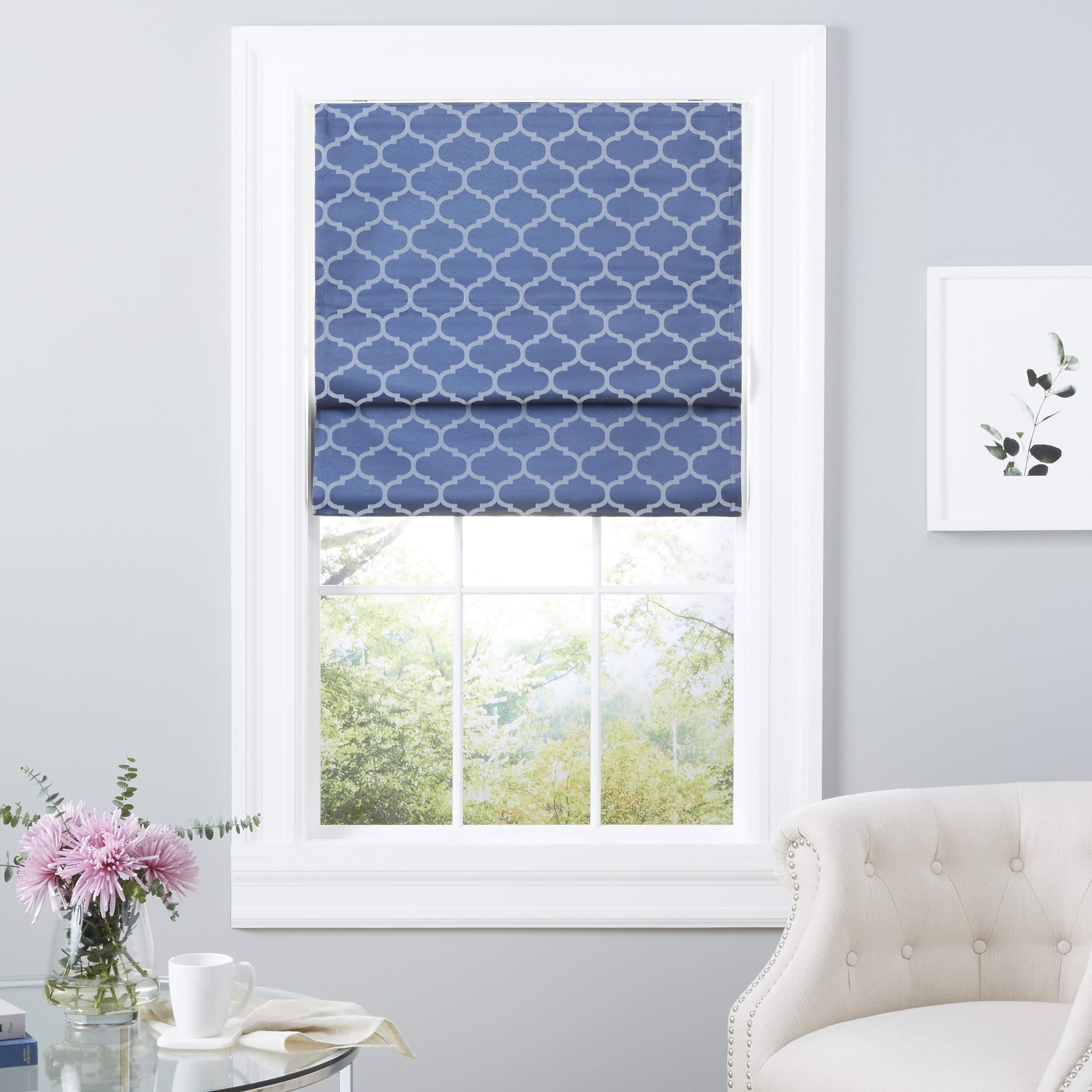 Amalgamated Textiles Montague Trellis Blackout Roman Shade & Reviews ...