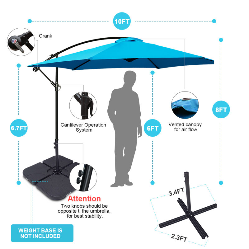 Freeport Park Rancourt 10 Cantilever Umbrella Reviews Wayfair