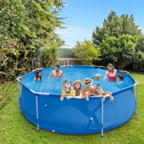 Length-2.1 Meters-3 Layer Above Ground Swimming Pool Outdoor Inflatable Kids and Adult Family Thicken Pool Swim Pool for Backyard 