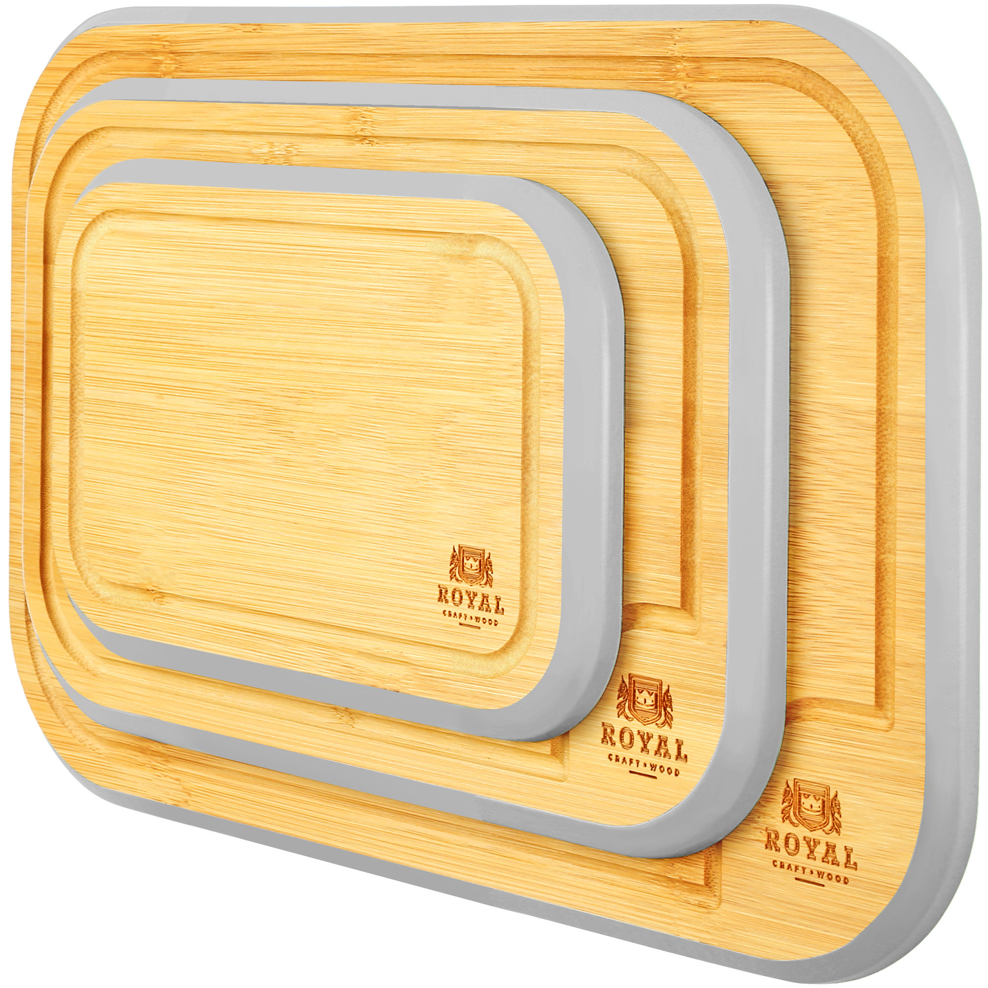 Royal Craft Wood Roundcutbo Bamboo Cutting Board Set & Reviews Wayfair