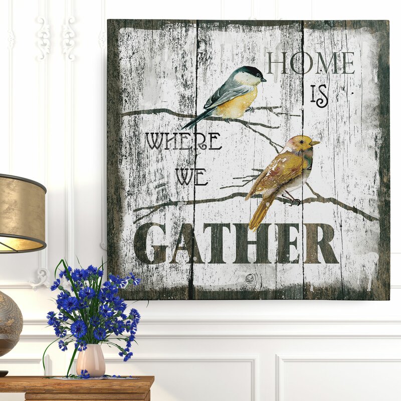 Bird Wall Decorations - 'Gather Home' by Carol Robinson Graphic Art on Canvas