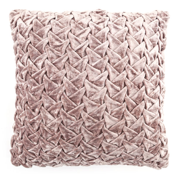 blush velvet throw pillow