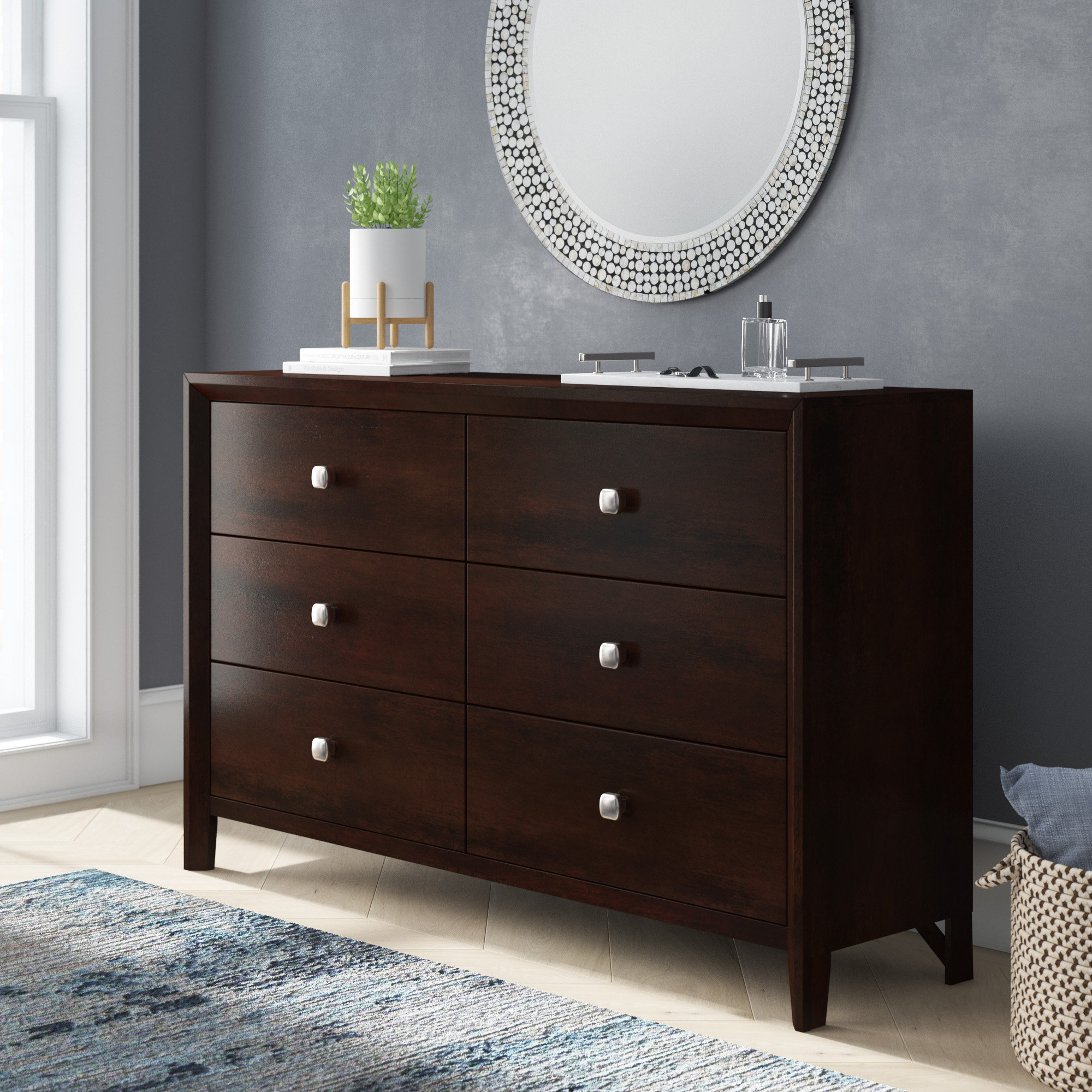 Latitude Run Chara 6 Drawer Double Dresser Reviews Wayfair