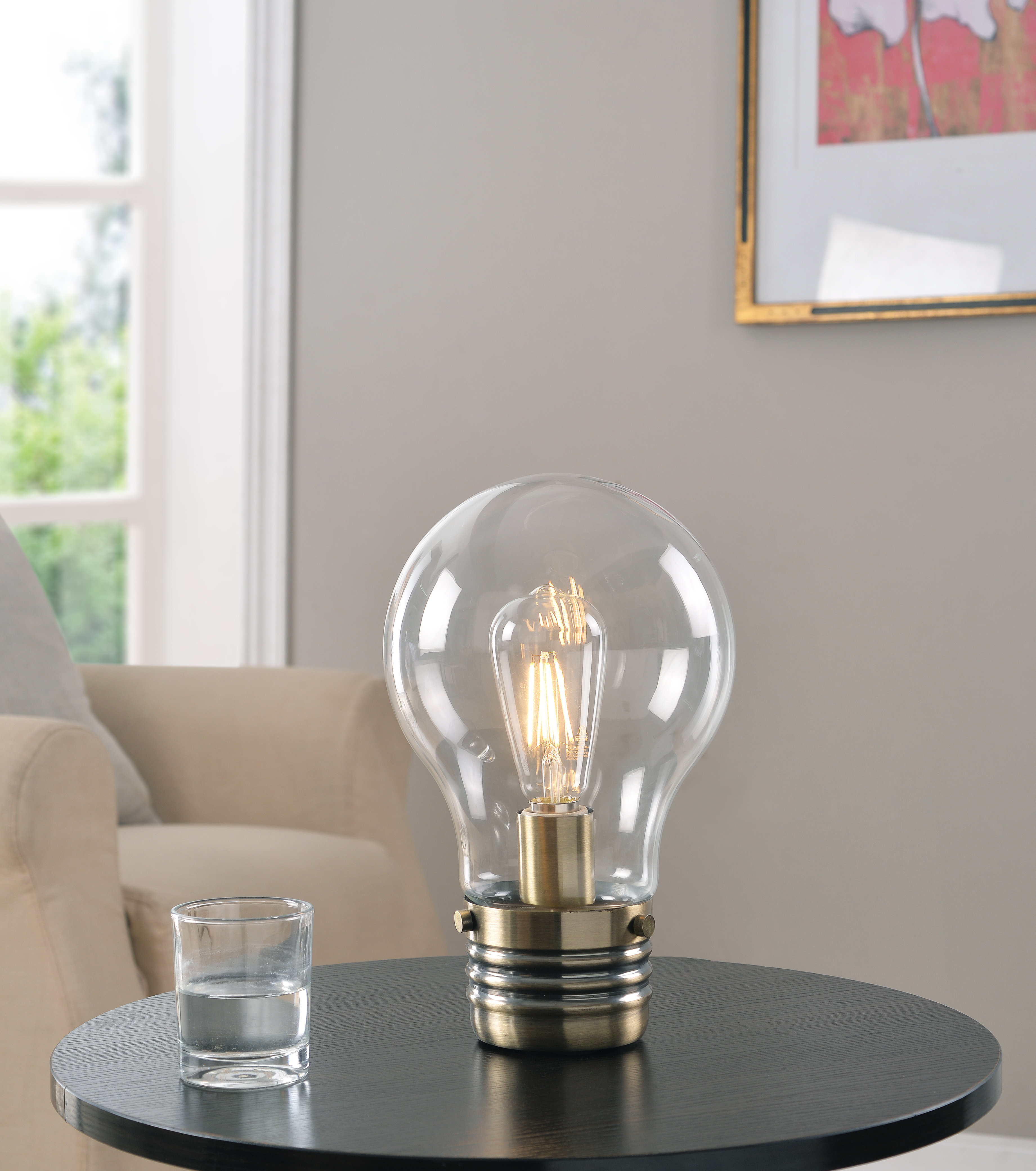 industrial outline table lamp