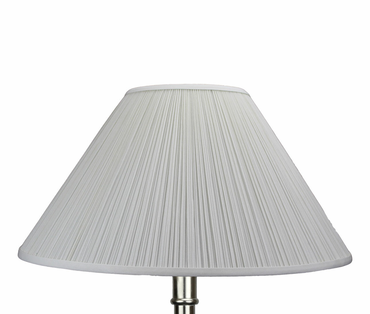 Grey Champagne Ceiling Light Pendant White Pleated Empire style Lampshade