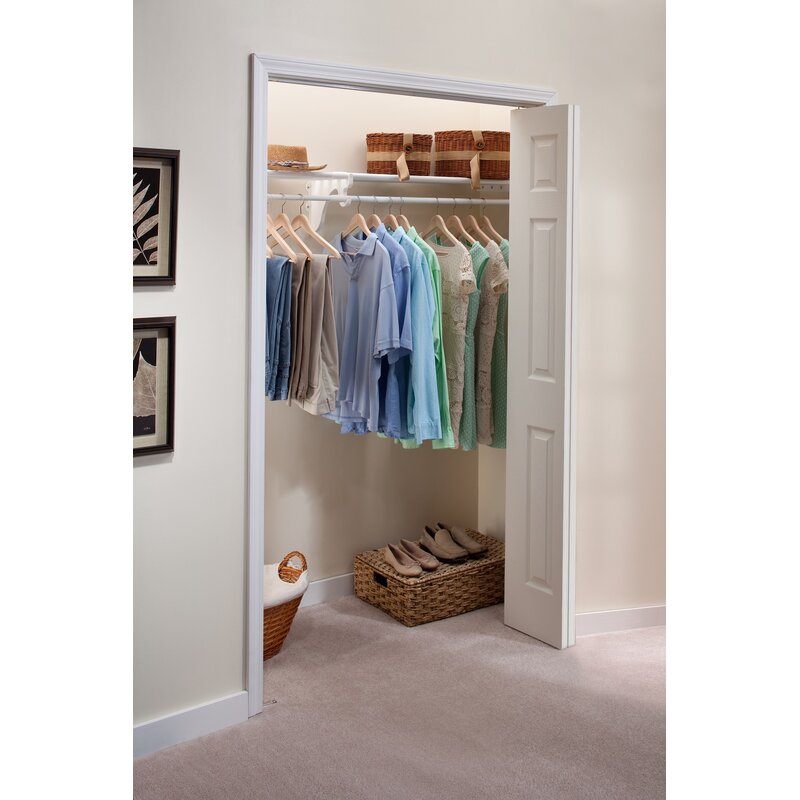 Rebrilliant Chamberlin Closet System Wall Shelf Reviews Wayfair Ca