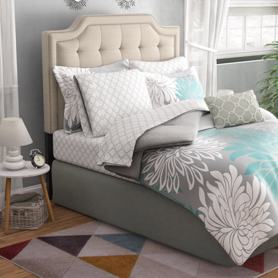 Winston Porter Olivet Complete Comforter Set Color Aqua Size Queen