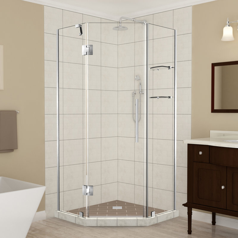 Aston Merrick Gs 42 X 72 Hinged Frameless Shower Door Wayfair