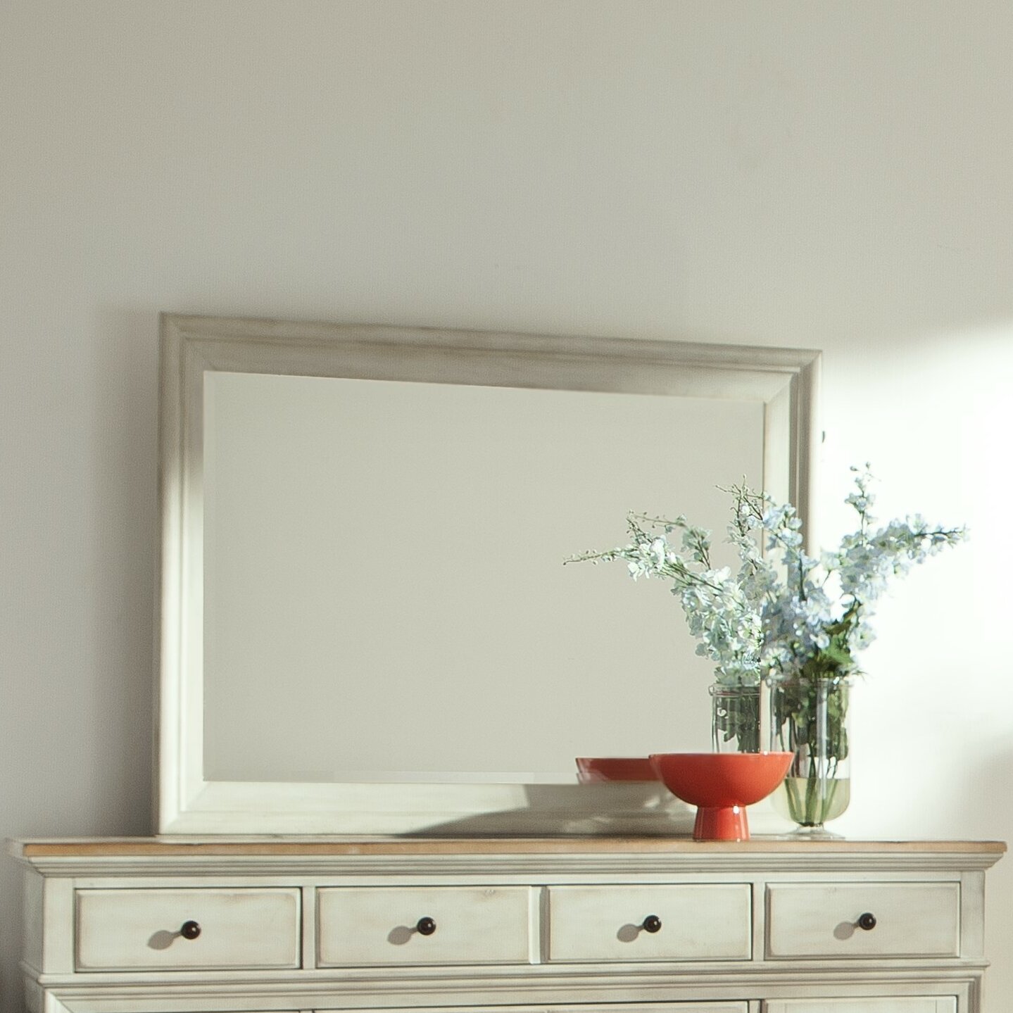 Highland Dunes Allgood Dresser Distressed Accent Mirror Wayfair