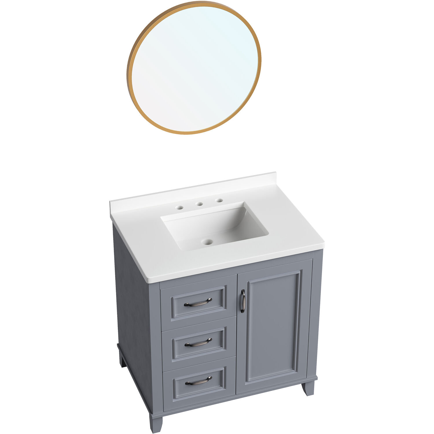 Hanover Ambridge 31'' Vanity with Sink Combo for Bathroom, Pre