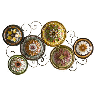 Metal Wall Art Tered Metal Italian Plates Wall Décor