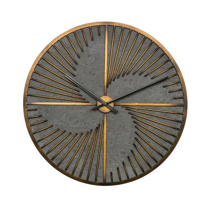 WALL CLOCK  BRONZE EFFECT COLOR BATTERY MADE IN GERMANY 