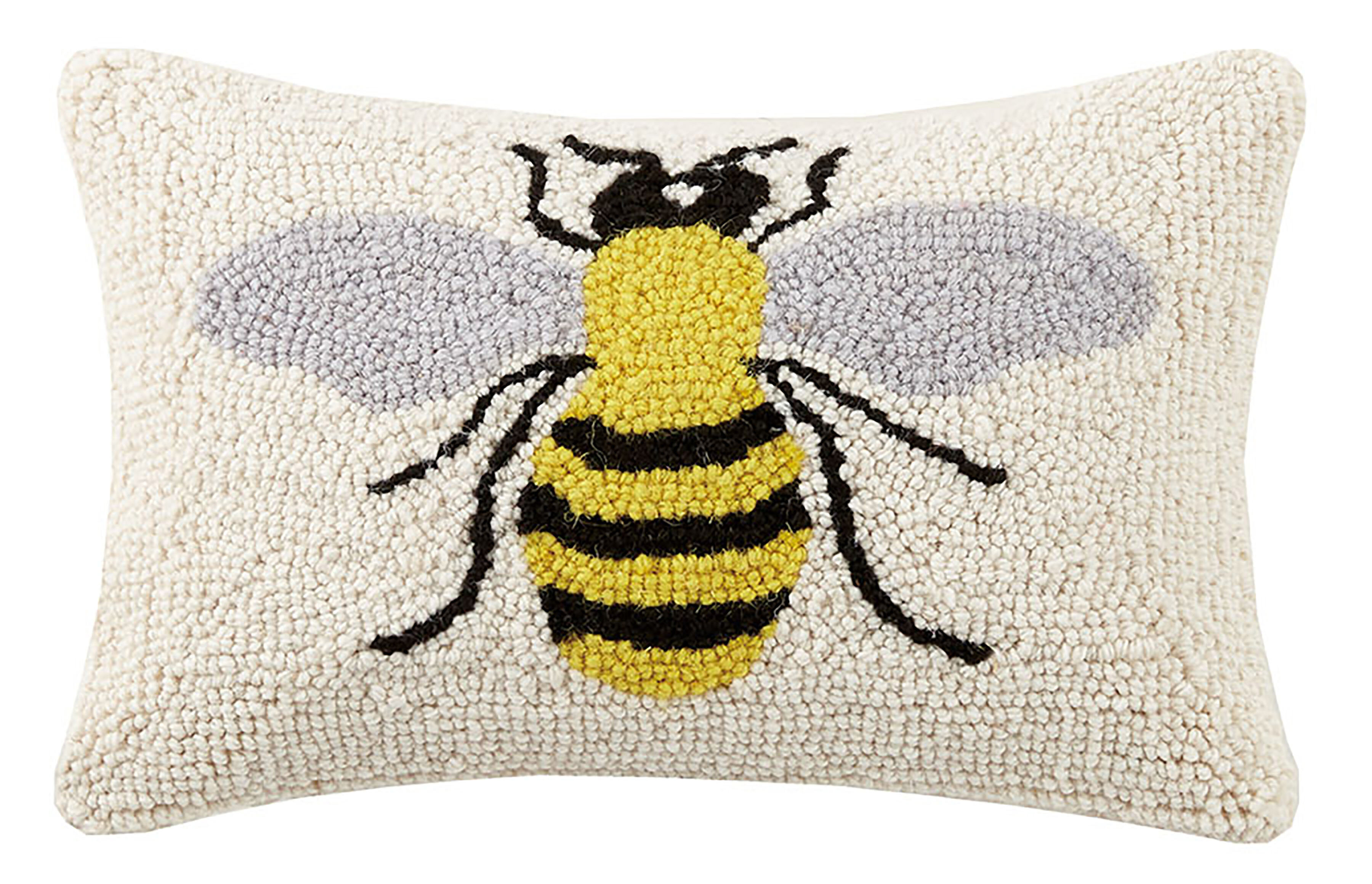 bee throw pillow