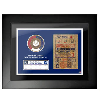 Mustang Products Mlb World Series Empire Picture Frame Textual Art Print On Paper Wayfair