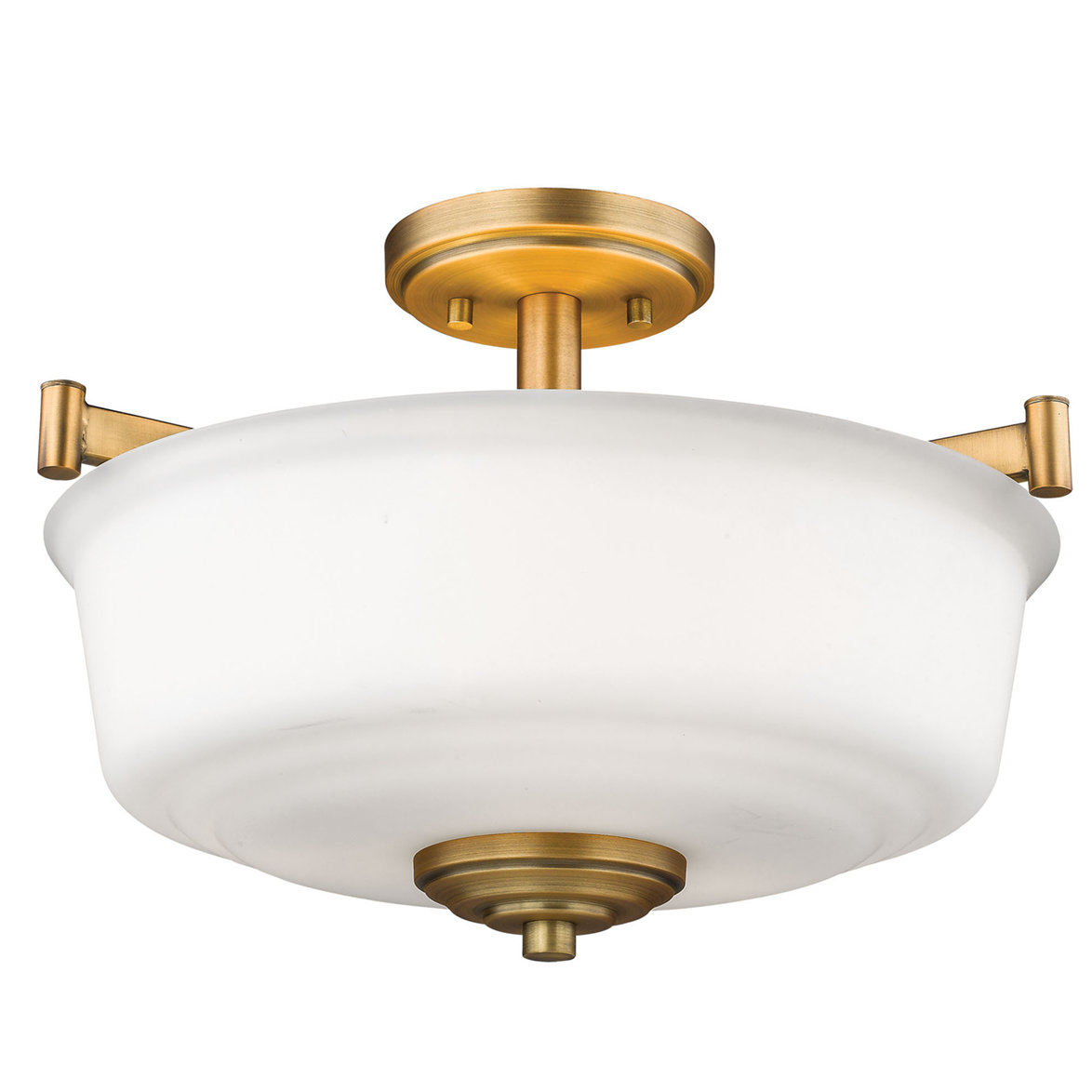 Winston Porter Zeke 3 Light 17 Simple Bowl Semi Flush Mount Reviews Wayfair