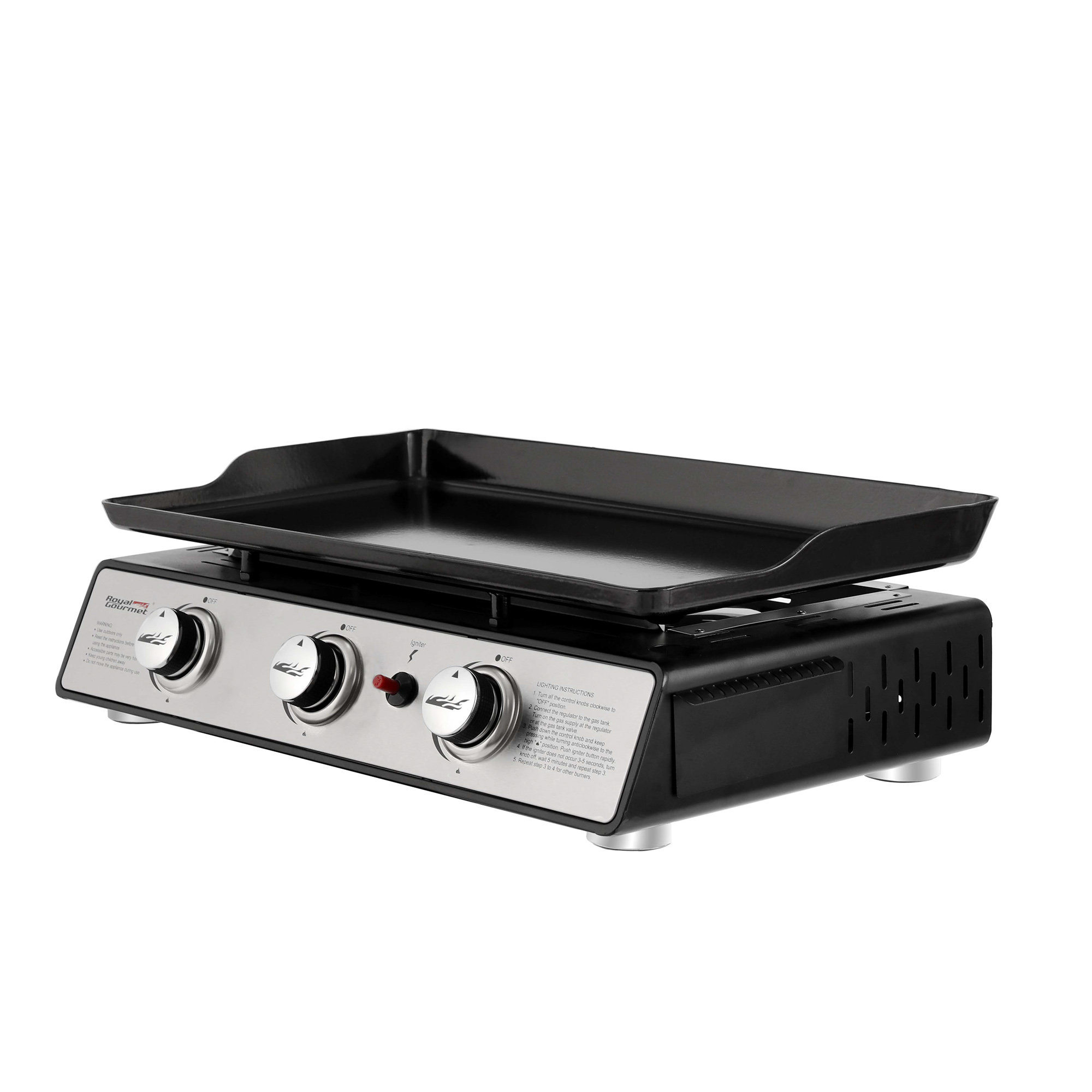 three burner griddle