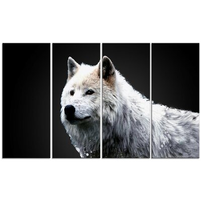 Metal 'Wonder of the Wolf' 4 Piece Graphic Art Set Design Art