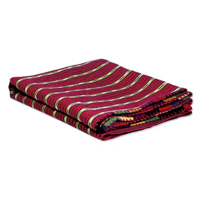 Solola And Single Coverlet Novica Color Red