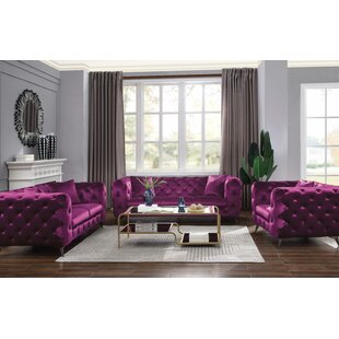 Hyland 3 Piece Configurable Living Room Set by Everly Quinn