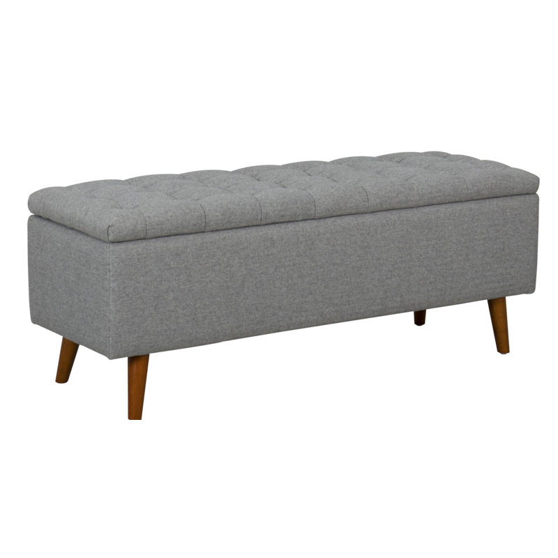 George Oliver Tufted Storage Bench With Button Tufted Top Hinged