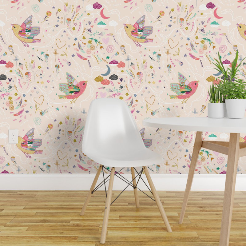 Ebern Designs Diantha Boho Birds Removable Peel And Stick