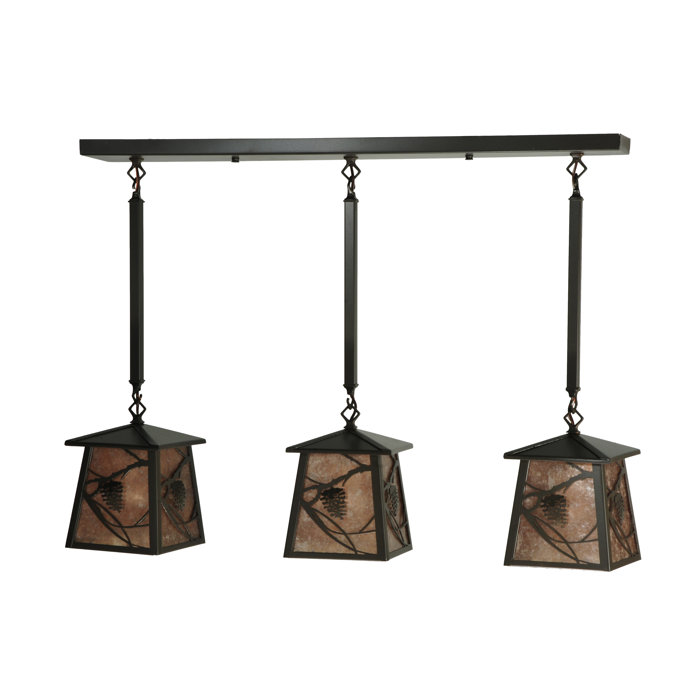 Meyda Tiffany Whispering Pines 3 Light Kitchen Island Pendant