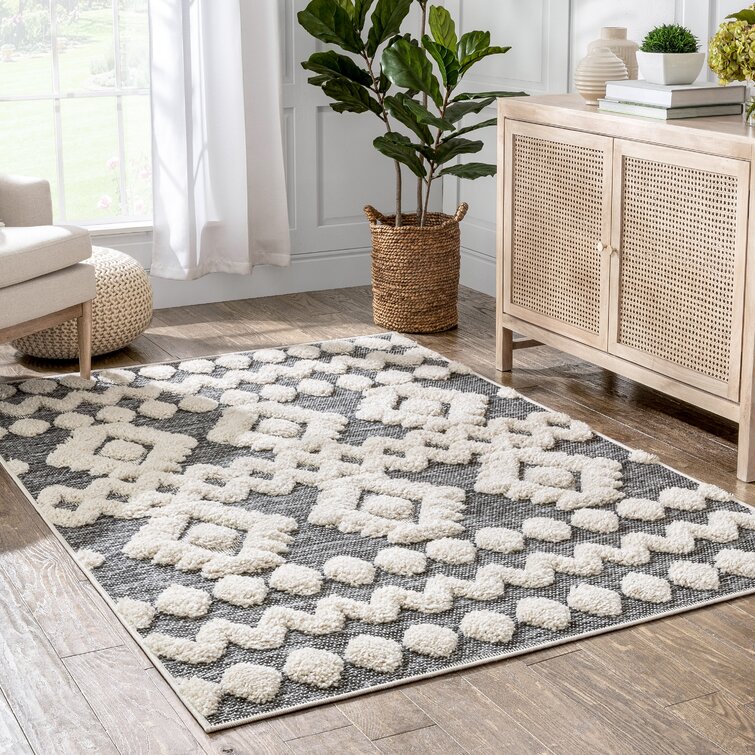 Grey Textured Pile Carpet Runner Rugs Kitchen Grey Ivory Cream Moroccan Rugs NEW 
