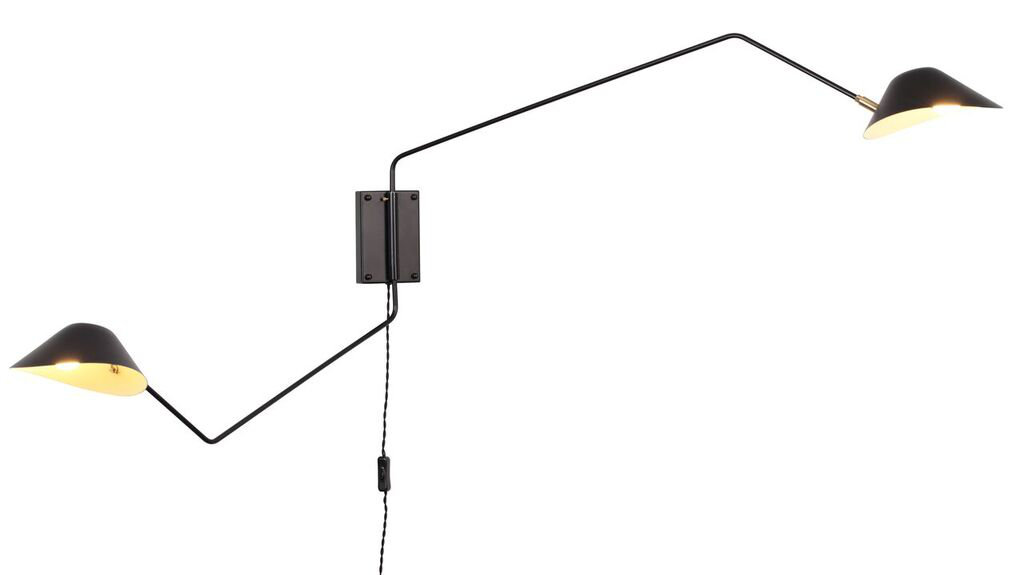 2 light swing arm wall lamp