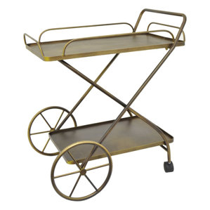 Metal Rolling Bar Cart by Three Hands