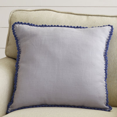 Lark Manor Guerrette Linen Throw Pillow Colour: Lavender/Violet, Size: 22" H x 22" W x 4" D, Filler: Polyester