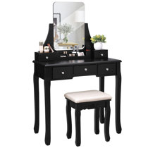 Black dressing table with storage Clearance