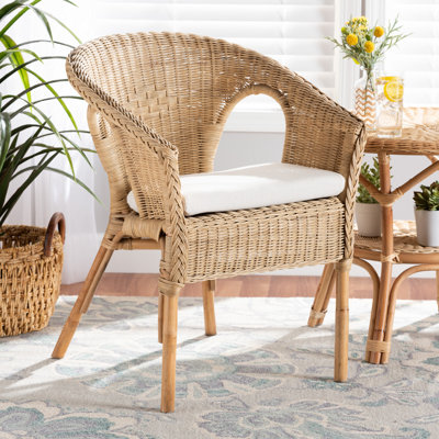 Namboodri 23.6" W Rattan Barrel Chair