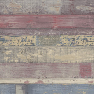 Wood Style Wallpaper Weathered Rustic Faux Plank Panel Life Like Brown Erismann