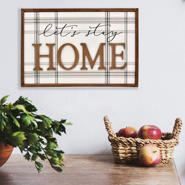 Lets Stay Home Signs Wayfair