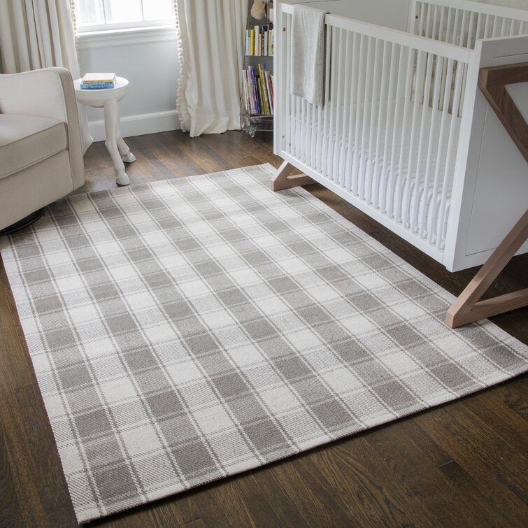 Handmade Modern 100% Wool Flatweave designer area rug Ivory Gray 
