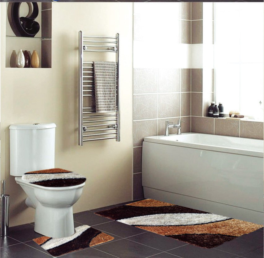 Orren Ellis Hollinger Geometric Piece Bath Rug Set Wayfair