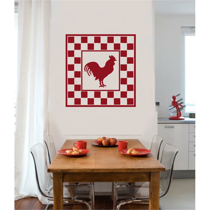 Rooster Chicken Primitive Country Kitchen Wall Decal