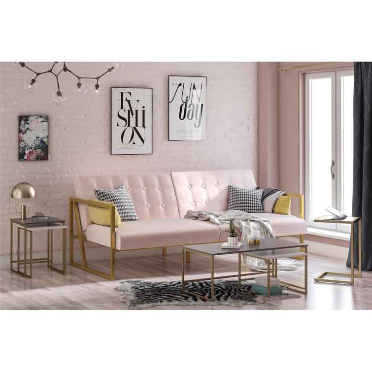 CosmoLiving Scarlett Nesting Coffee and End Tables White Marble and Natural CosmoLiving Scarlett Nesting Coffee and End Tables White Marble and Natural