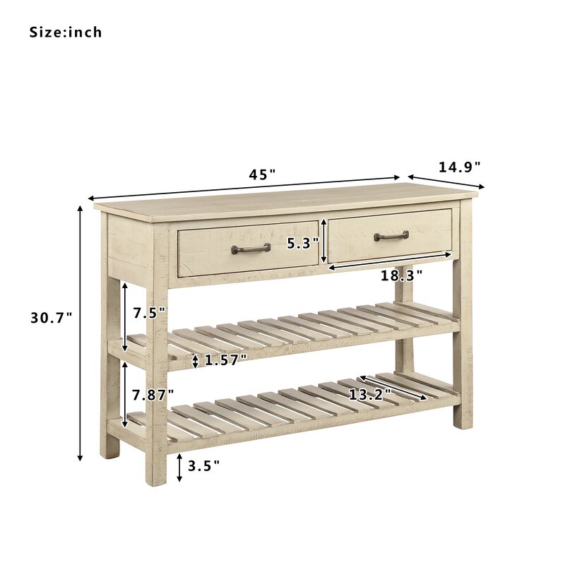 45 inch console table