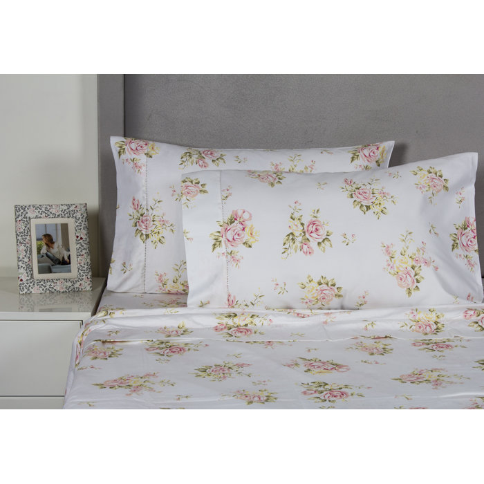 Rose Bouquet 400 Thread Count Cotton Sheet Set Rose Bouquet 400 Thread Count Cotton Sheet Set