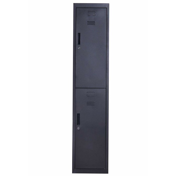 debi 2 tier freestanding steel lockable storage cabinet