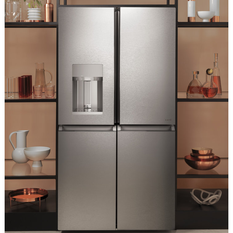 Cafe Modern Glass 36 Smart French Door Energy Star 27 4 Cu Ft Refrigerator With Convertible Zone Reviews Wayfair