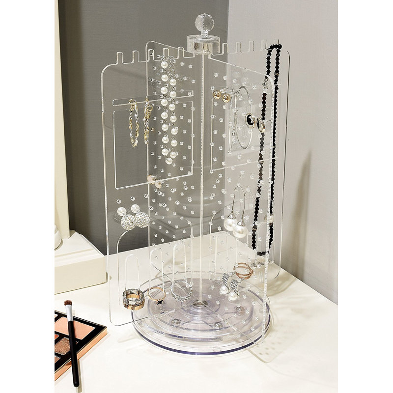 Rebrilliant Acrylic Rotating Earring Holder Jewelry Stand Reviews Acrylic Rotating Earring Holder Jewelry Stand