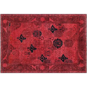 One-of-a-Kind Jillian Hand-Knotted Red Area Rug